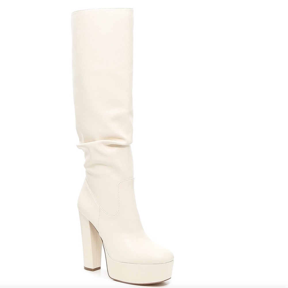 JLO JENNIFER LOPEZ Primitina Platform Boot Bone Size 8 Great Condition